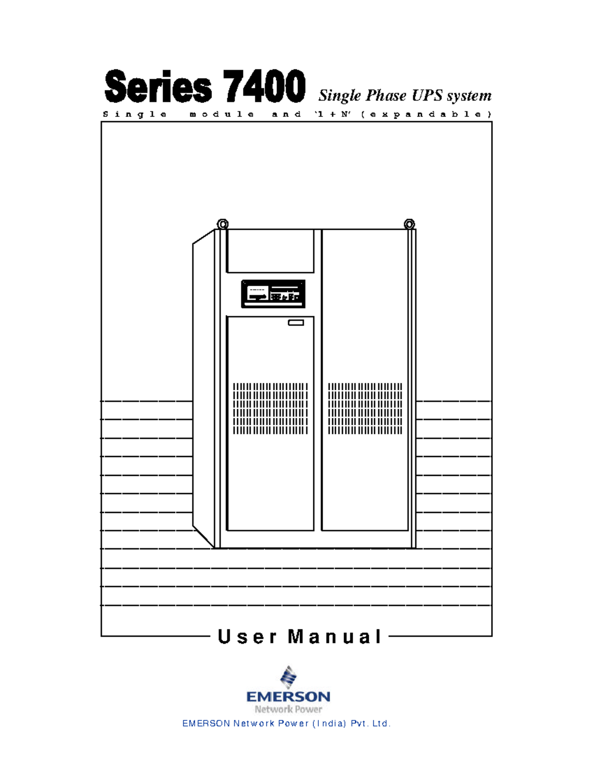 Tata liebert 7400 pdf - Single Phase UPS system S i n g l e m o d u l e ...