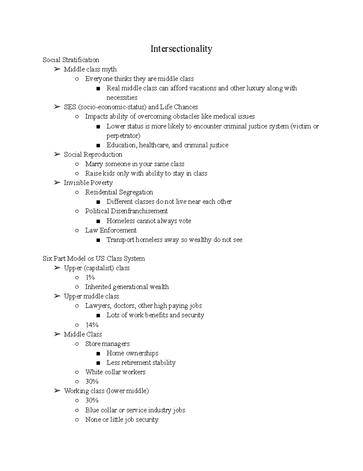 Intersectionality - This is the last lecture of the sociology unit ...