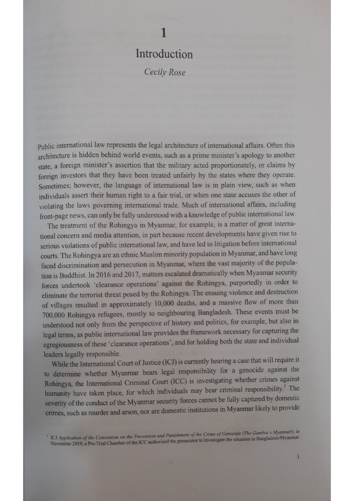 Constitutional law - 1 Introduction Cecily Rose Public international ...