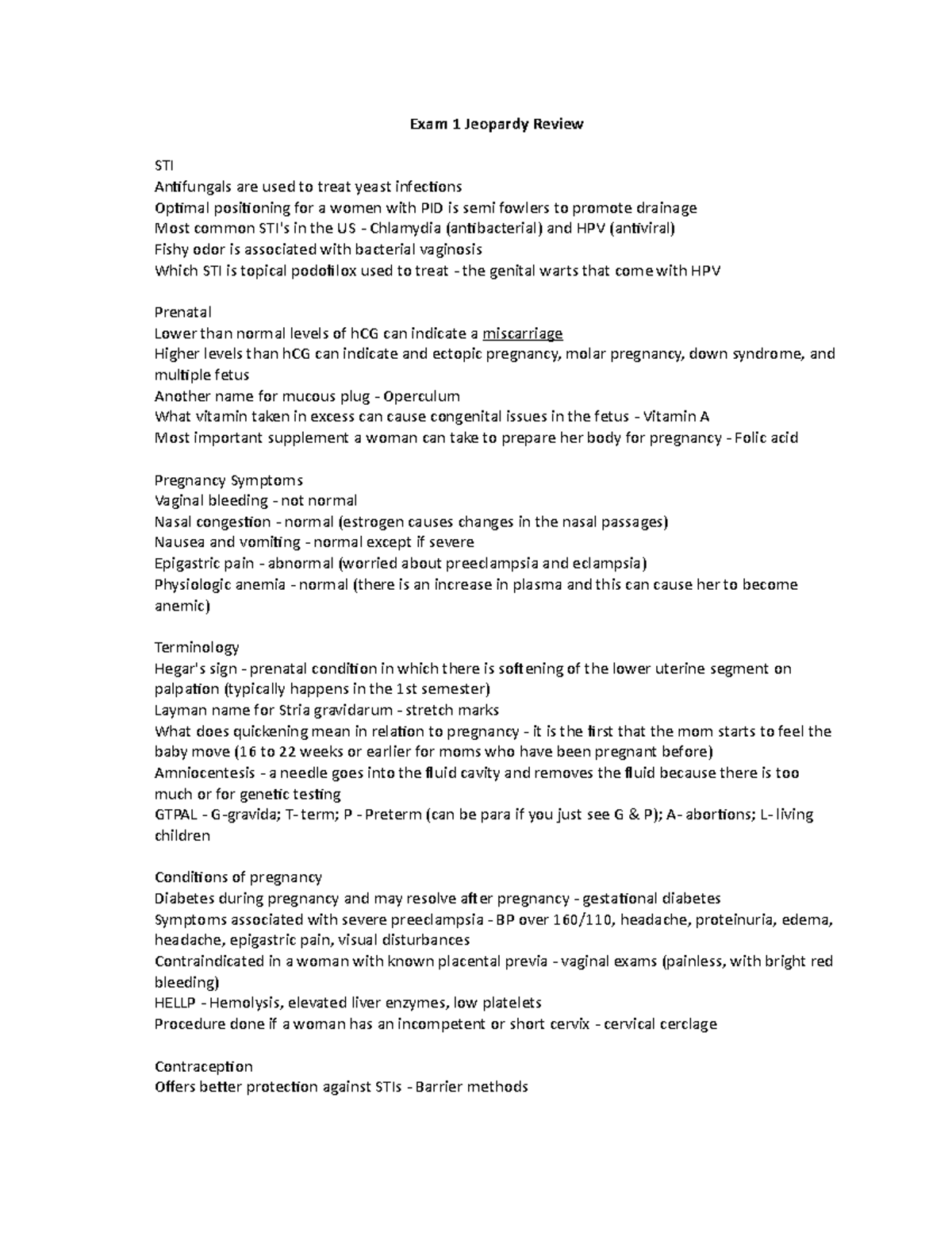 Exam 1 Jeopardy Review Exam 1 Jeopardy Review STI Antifungals are