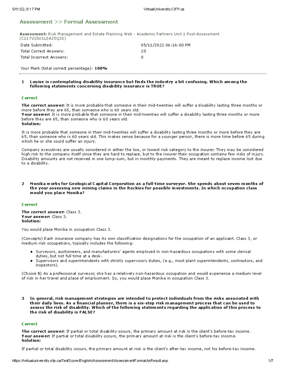 FA1 - Assessment: Risk Management and Estate Planning Web - Academic ...