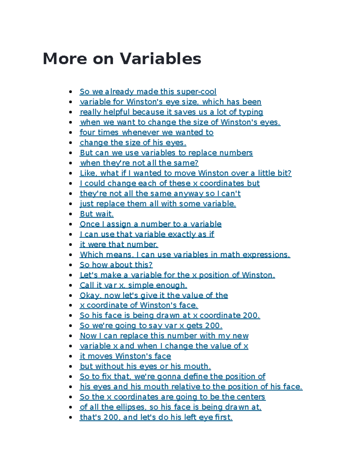 More on variables basic statistics for beginners more on variables
