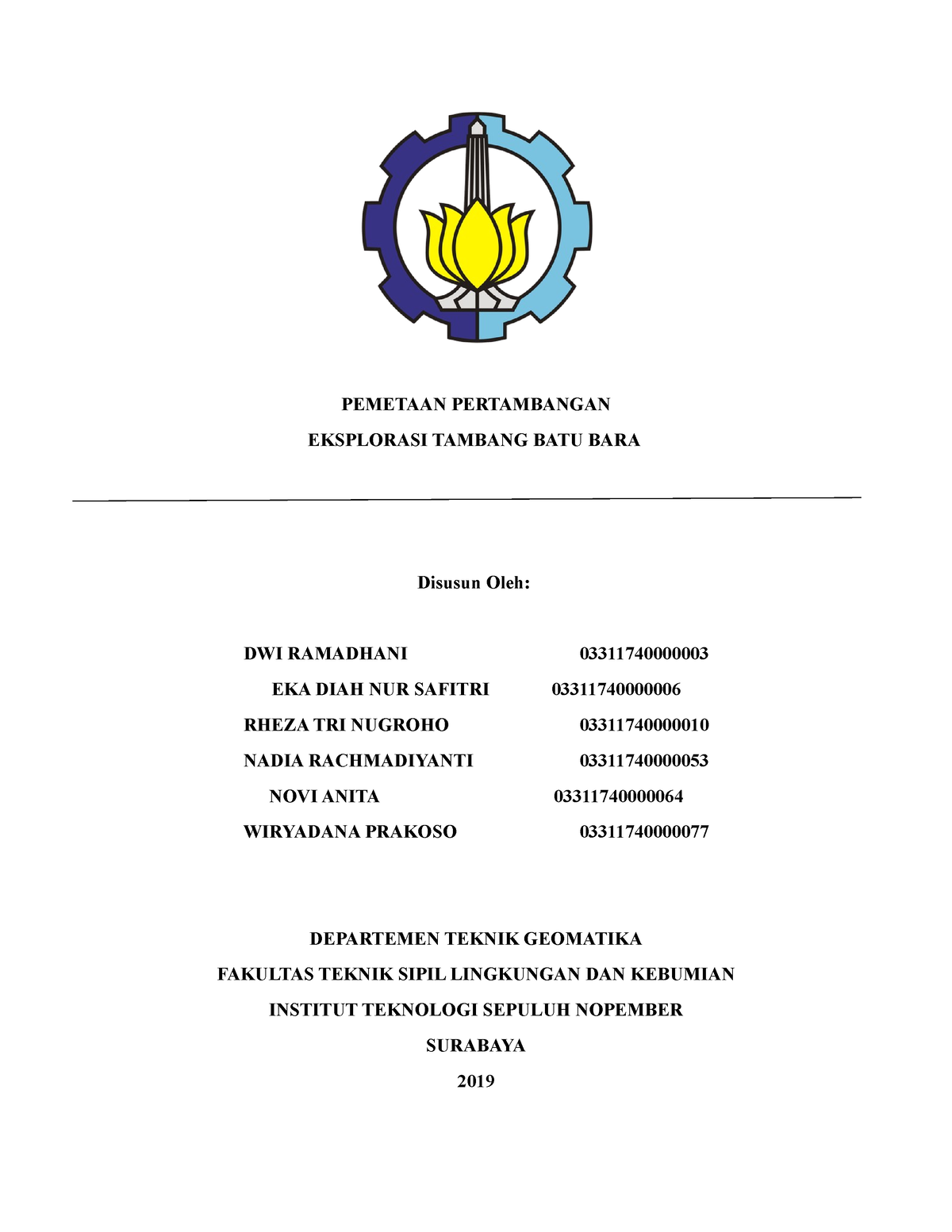 Eksplorasi Tambang BATU BARA - PEMETAAN PERTAMBANGAN EKSPLORASI TAMBANG ...