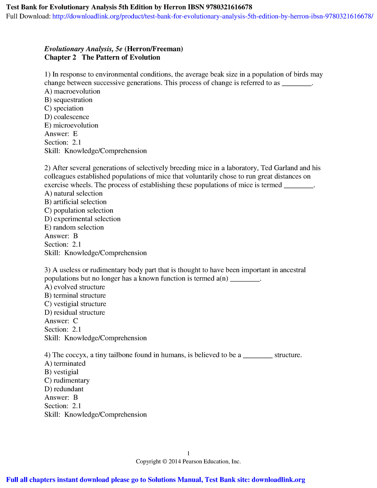 Module 1 Test Bank - Hey. - 1 Copyright © 2014 Pearson Education, Inc 