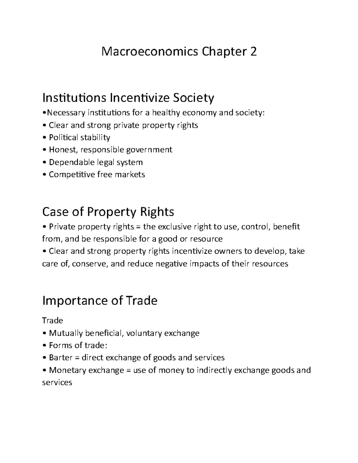 Macroeconomics Chapter 2 - Studocu