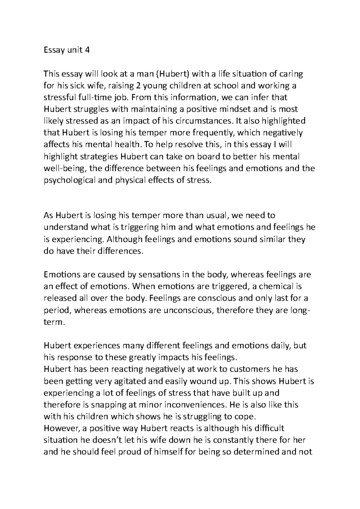 Unit 4 question 3 - unit 4 q 3 - Essay unit 4 This essay will look at a ...