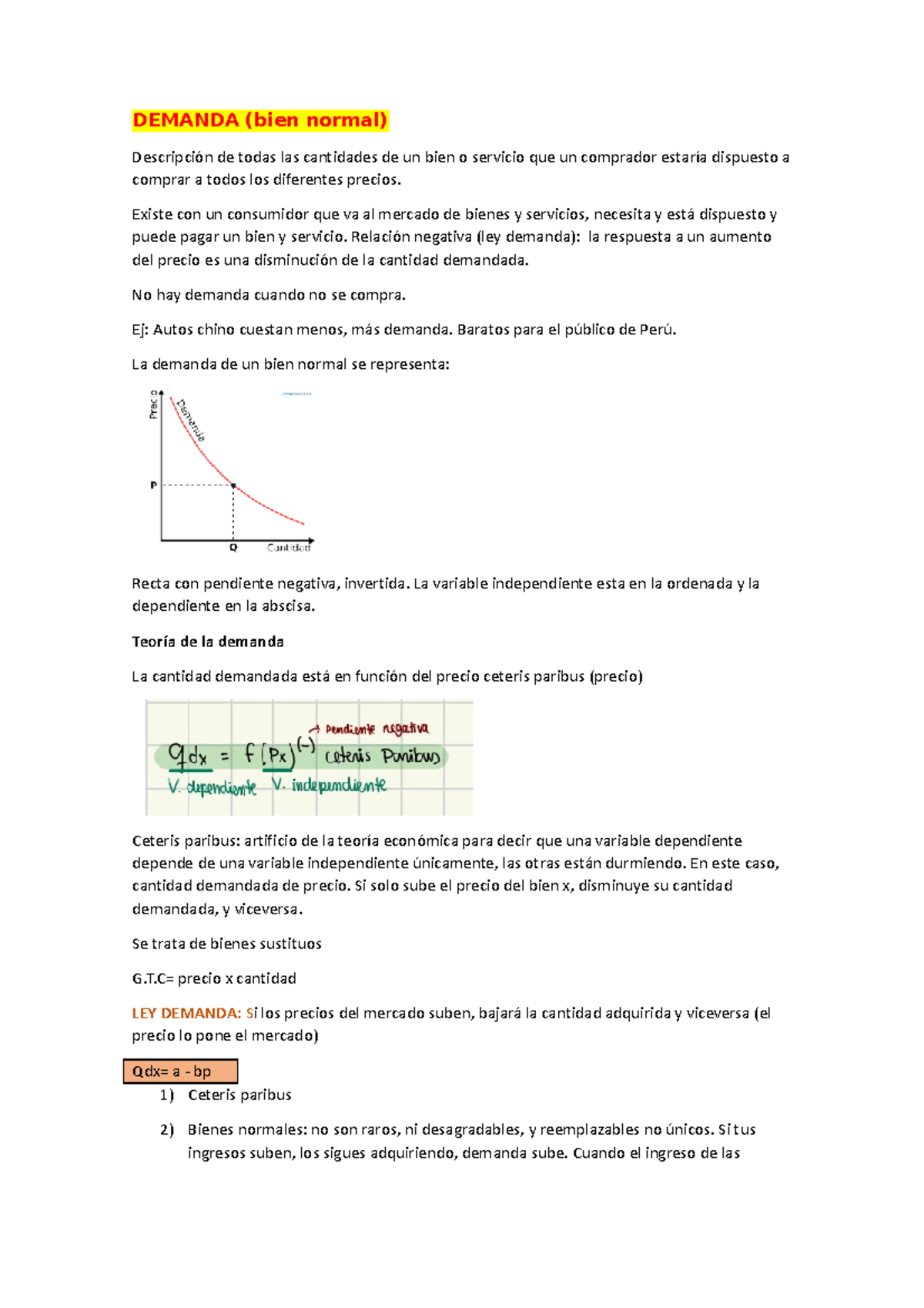 EE2 ECO - Resumen Demanda/Oferta y Comercio Internacional - DEMANDA ...