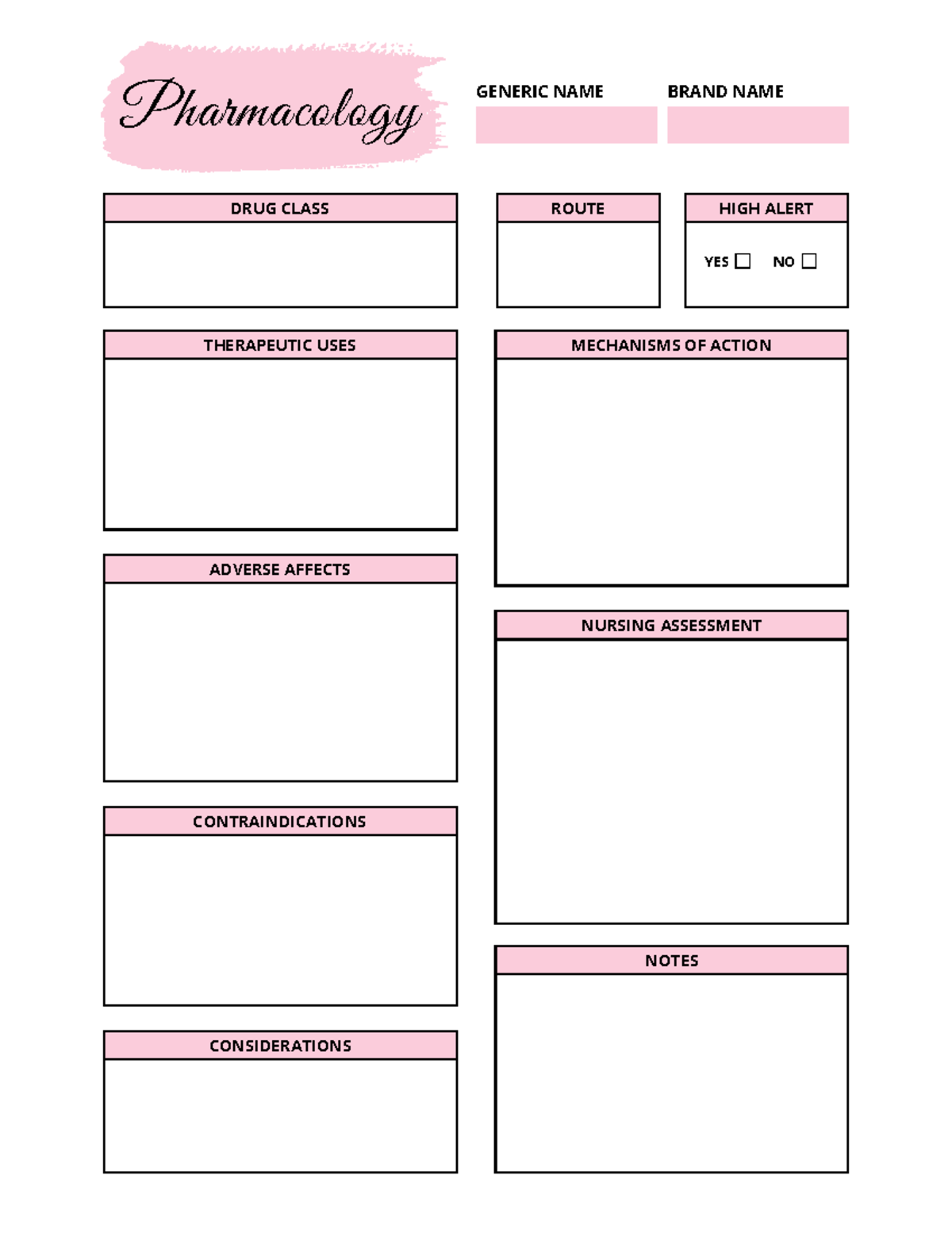 Pharmacology - Study tool - PharmacologyDRUG CLASS THERAPEUTIC USES ...