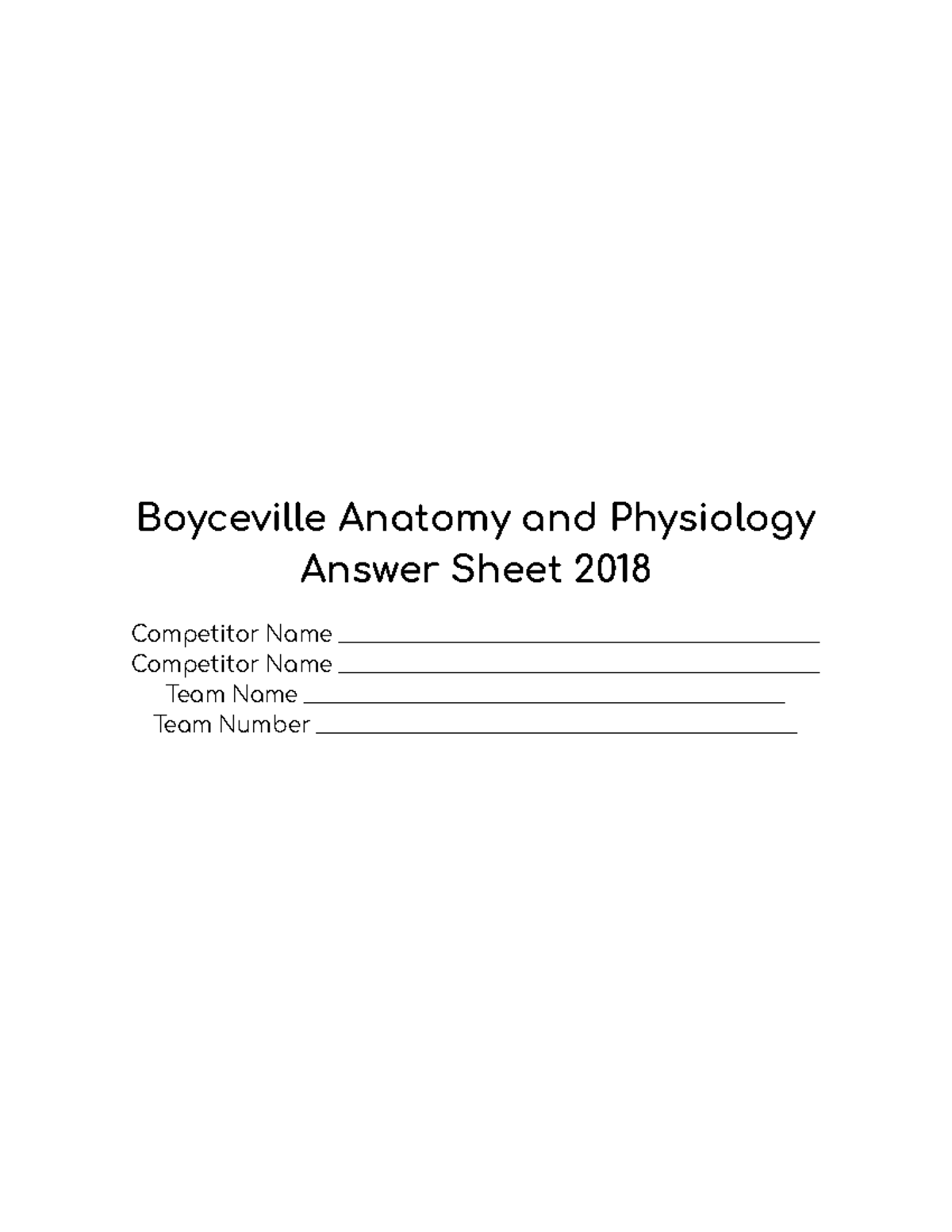 Boyceville Anatomy and Physiology Answer Sheet 2018 Google Docs