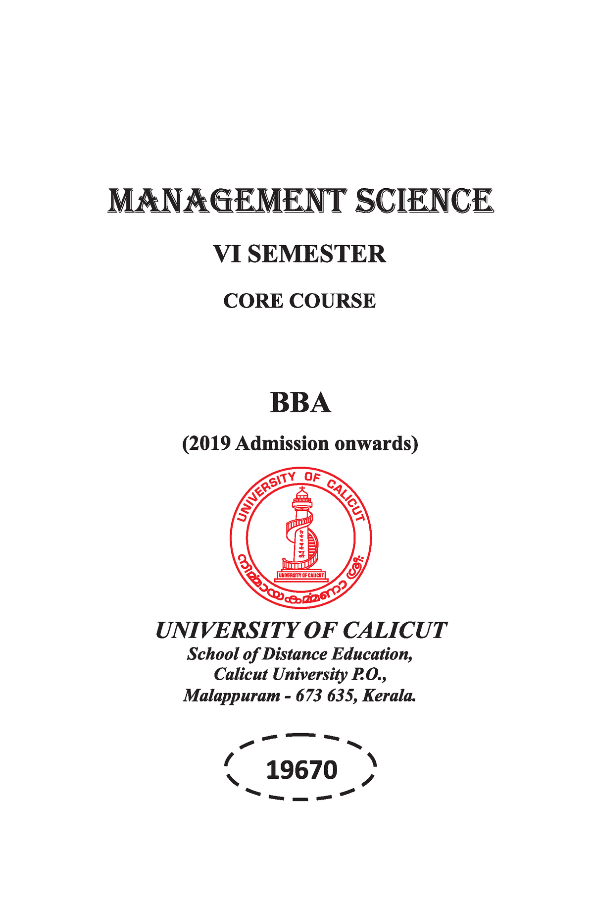 SLM-BBA- Management Science Final - MODULE 1 OPERATIONS RESEARCH ...