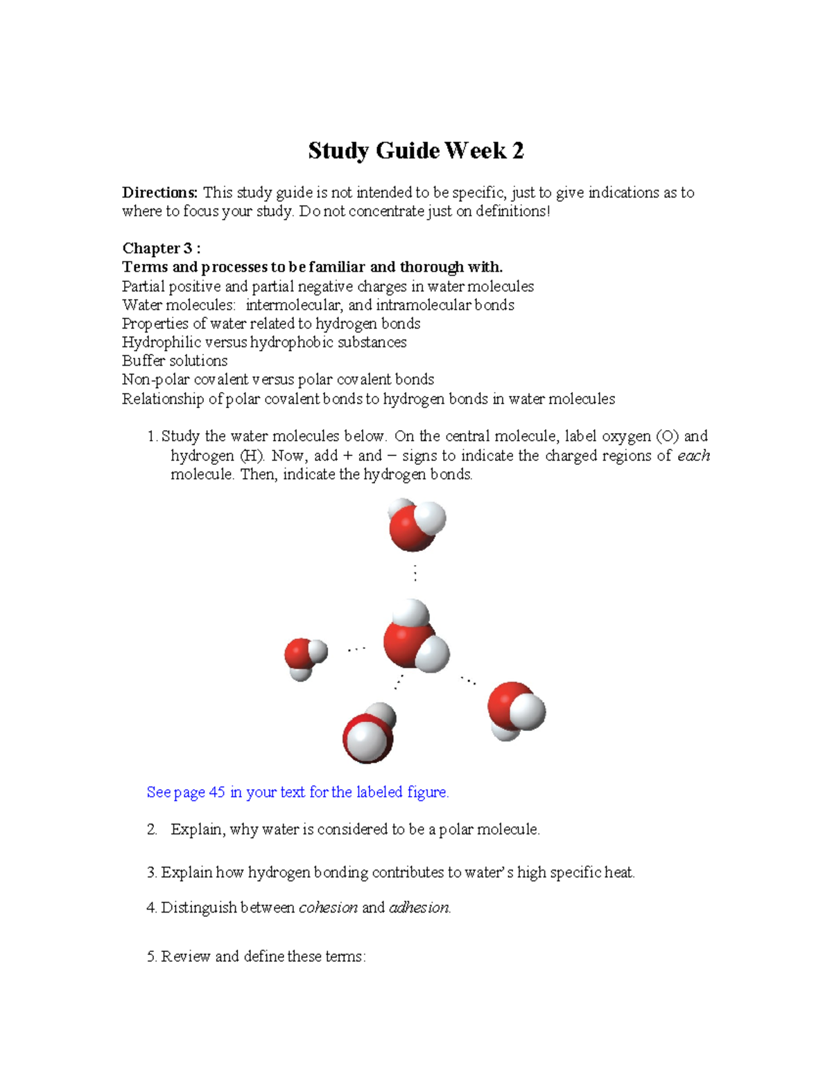 BIO-181-RS-Study Guide- Topic 1-Ch3-4 Neal alt - Study Guide Week 2 ...
