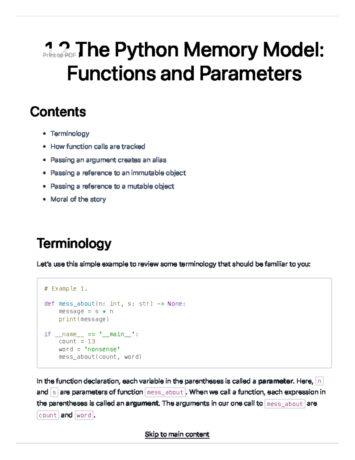1.2 The Python Memory Model Functions and Parameters — CSC148 Course ...