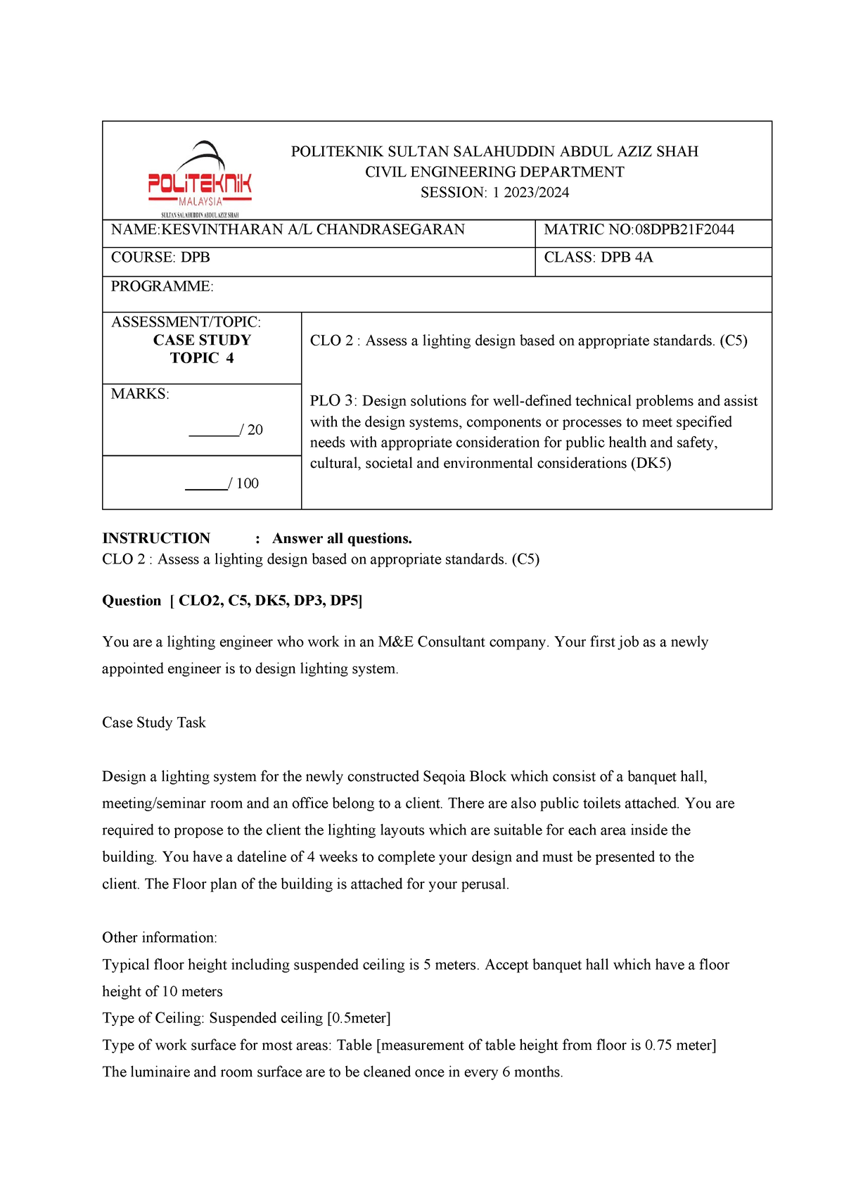 case study engineering design politeknik