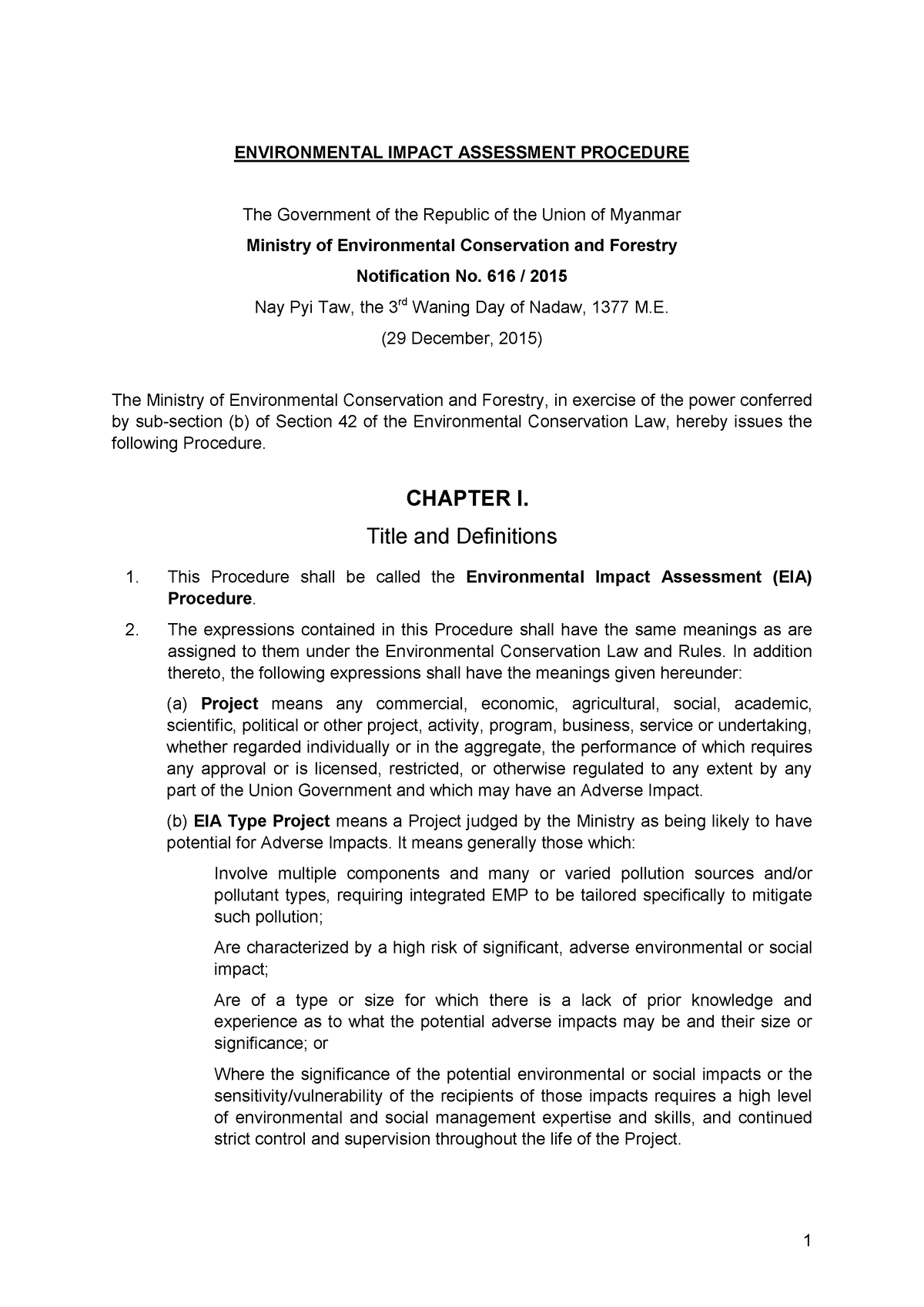 EIA-Procedures en(1) - cccc - ENVIRONMENTAL IMPACT ASSESSMENT PROCEDURE ...