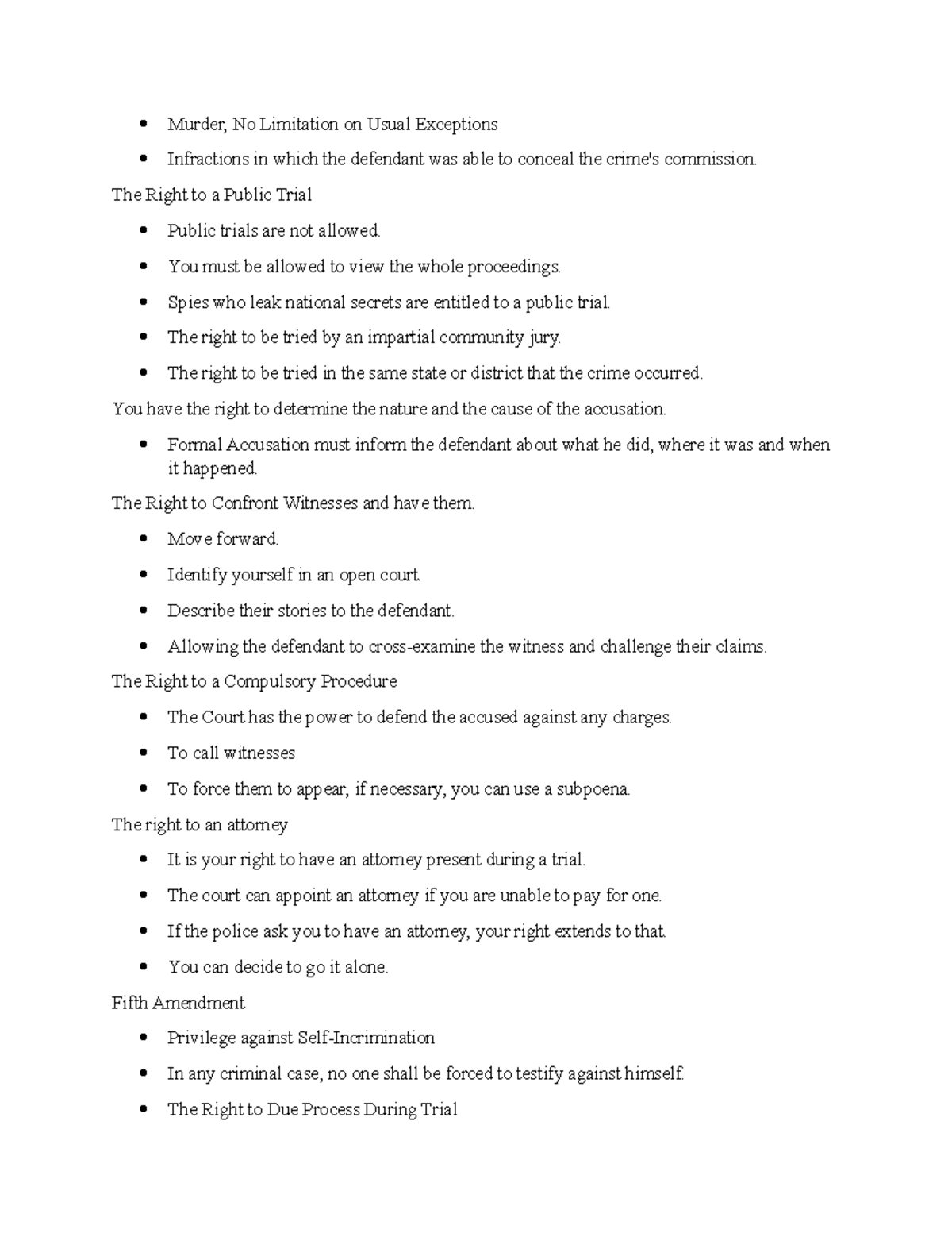 Criminal Justice Notes JURY Trial Police Process AND DUE Process Notes ...