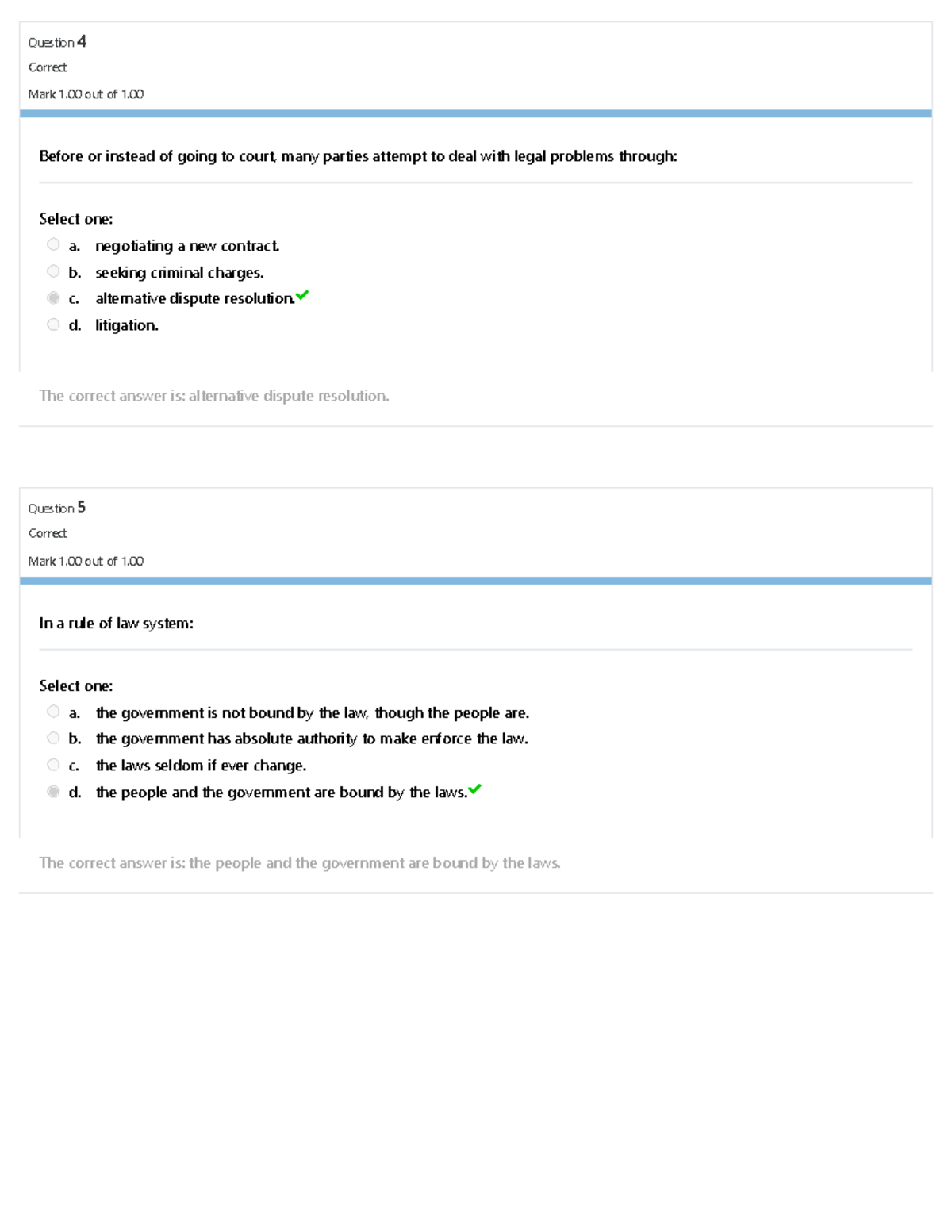 Graded Quiz Unit 3 Attempt review BUS 3305 Business Law and Ethics.pdf ...