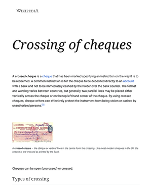Crossing of cheques - Wikipedia