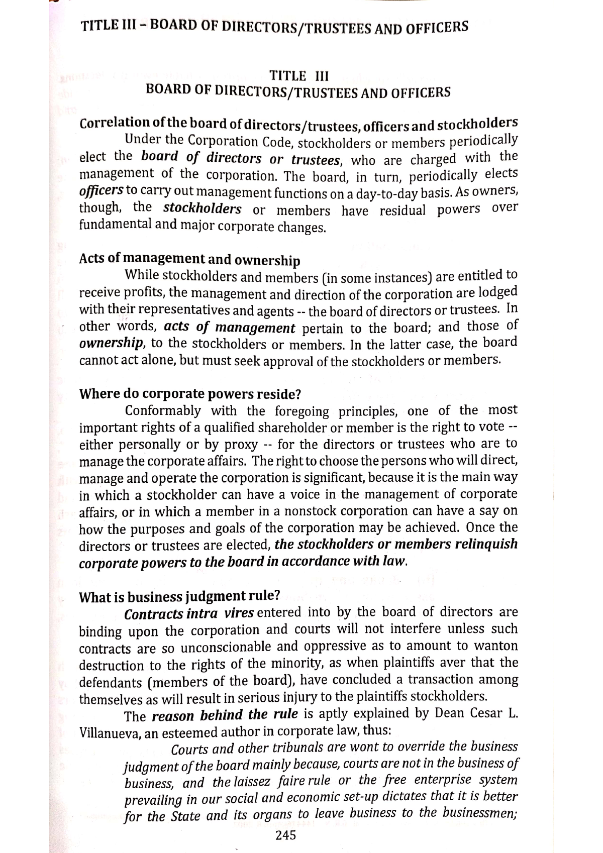 Title III- Board Of Directors Or Trustees And Officers - Accountancy ...