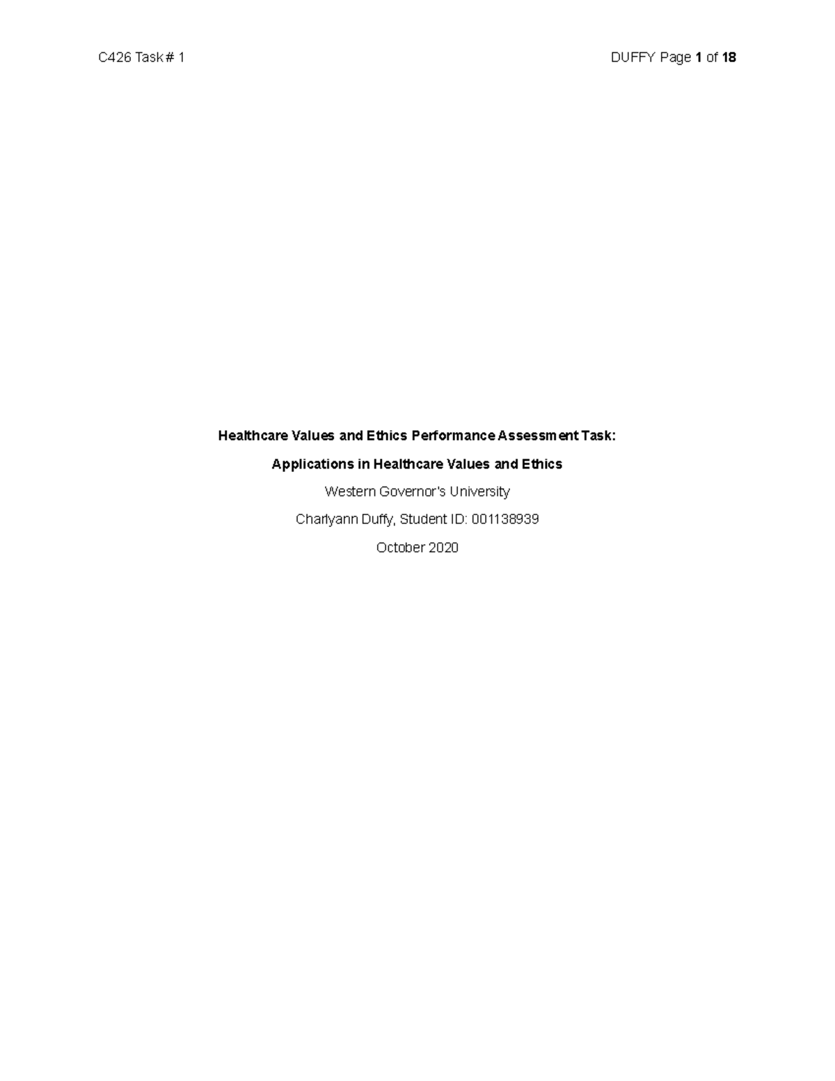 Healthcare Ethics PA - Healthcare Values and Ethics Performance ...