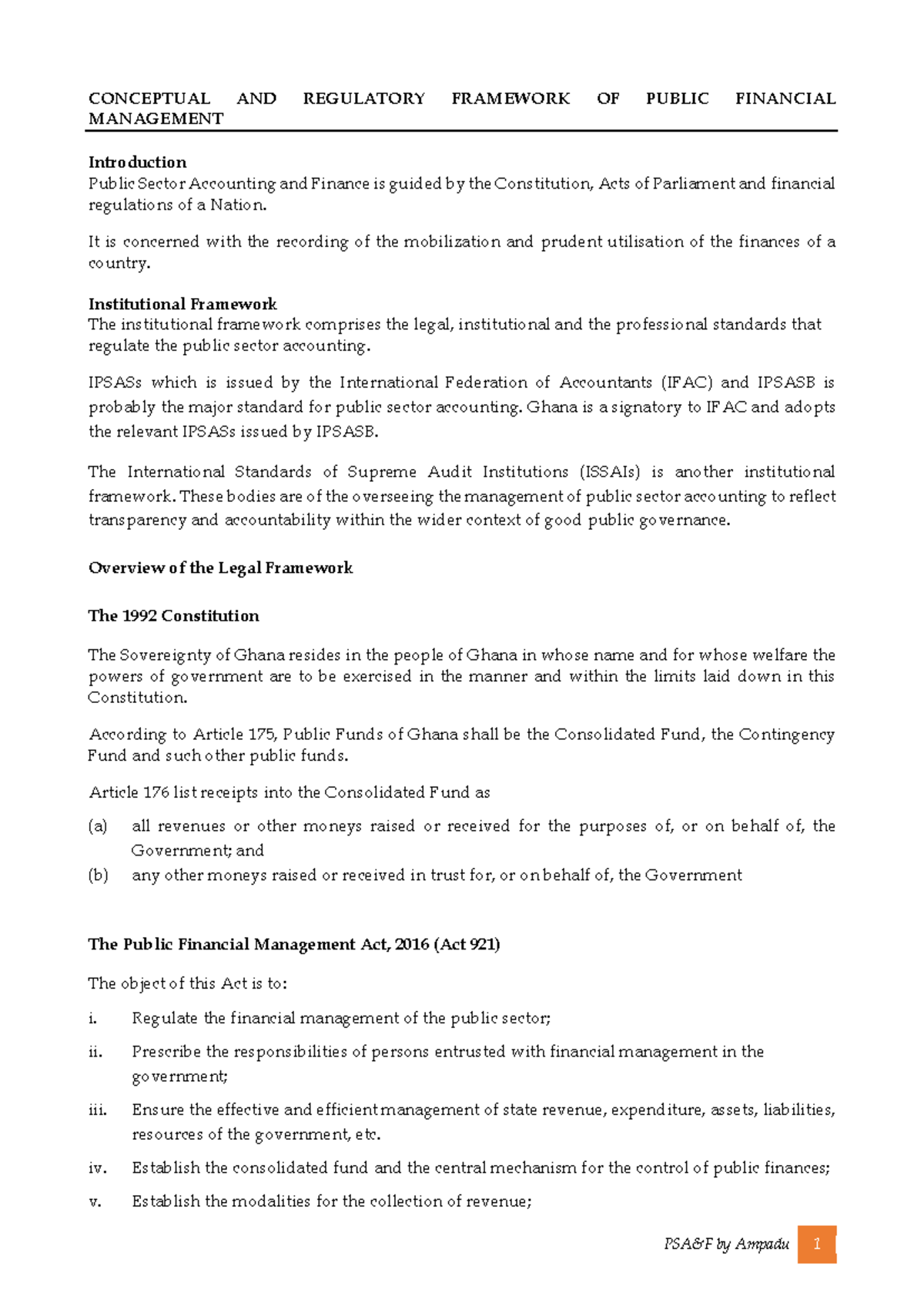 02a. PSA Regulatory framework - CONCEPTUAL AND REGULATORY FRAMEWORK OF ...