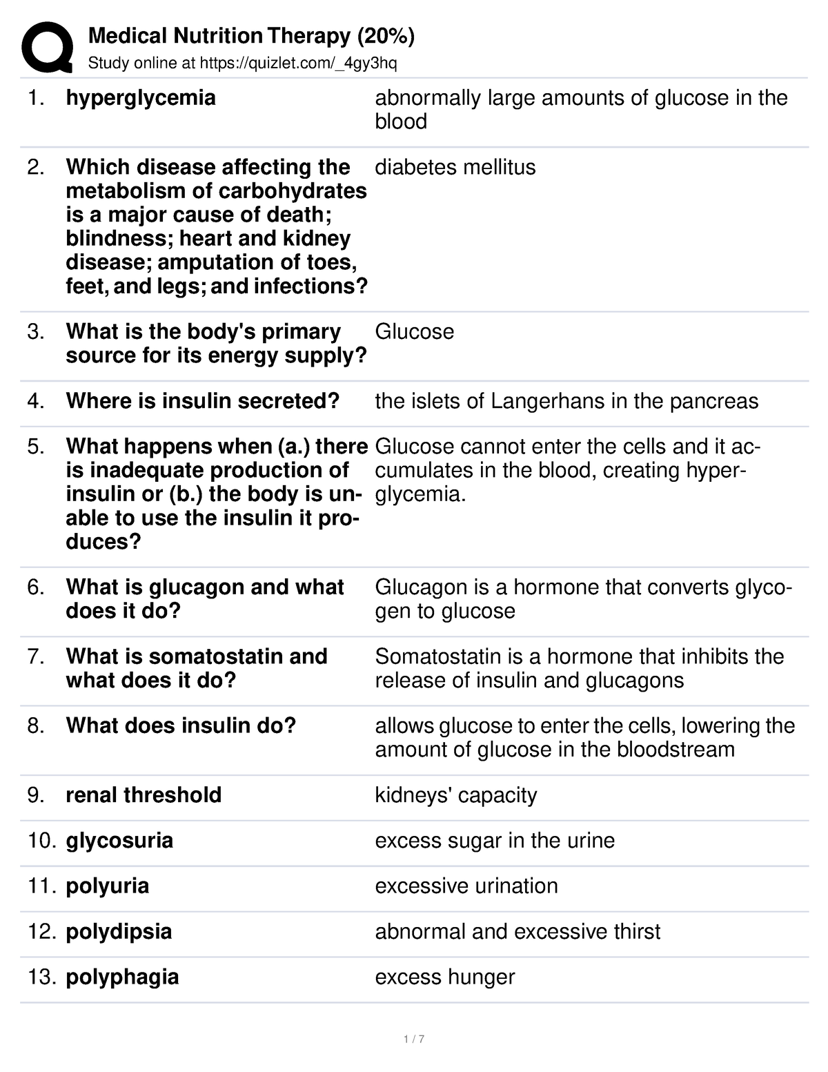 Medical Nutrition Therapy (20 ) Study online at quizlet/_4gy3hq