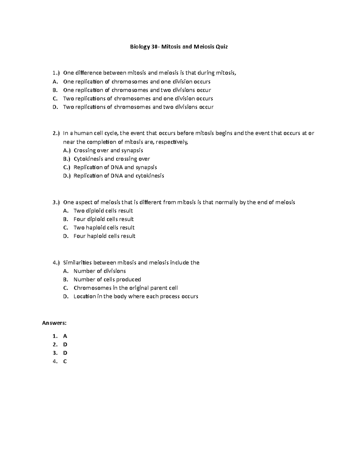 Conquer Cell Division: Mitosis Vs. Meiosis Video & Quiz - ihqxlk8