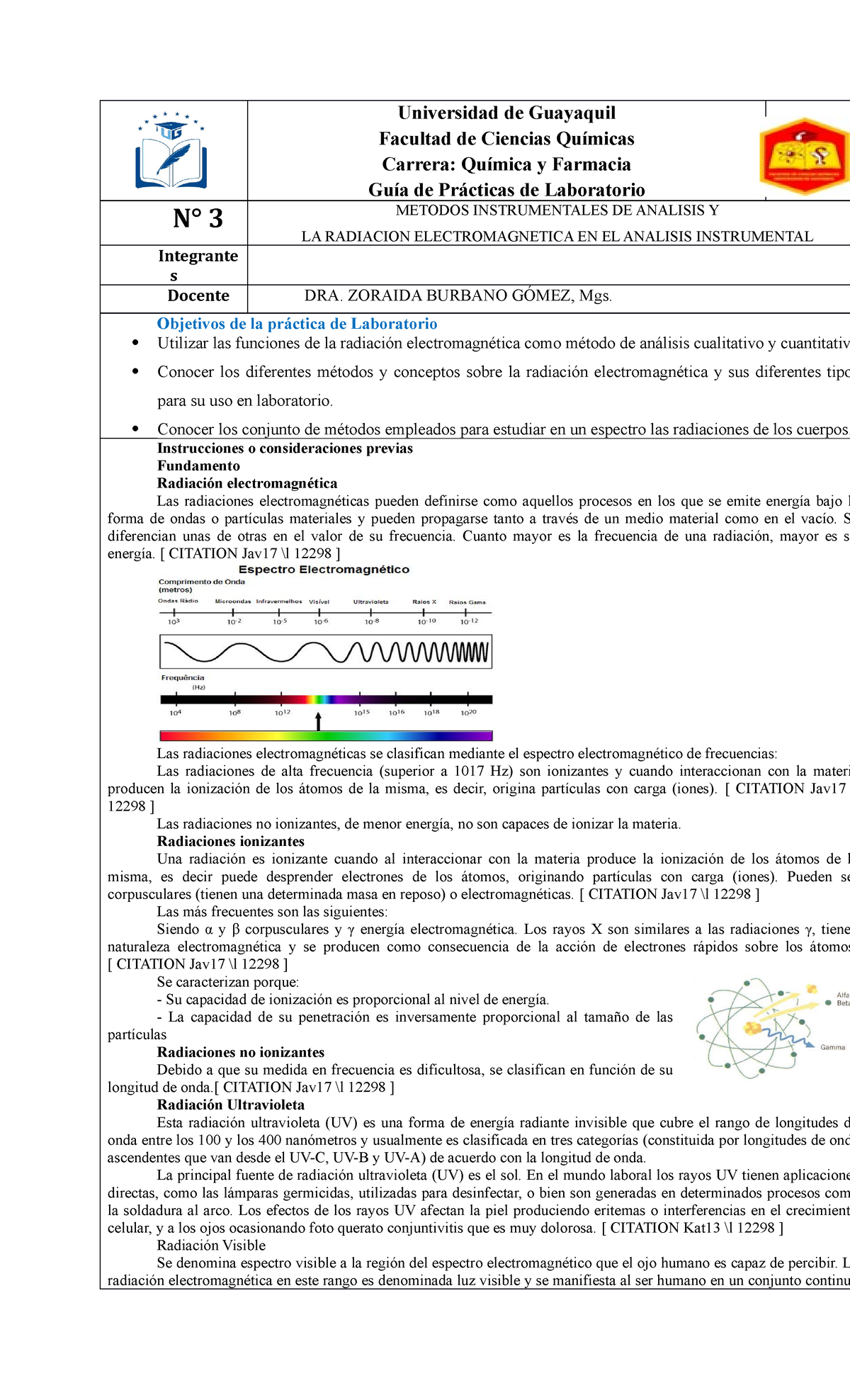 Informe 3 - Analisis Instrumental - Universidad De Guayaquil Facultad ...