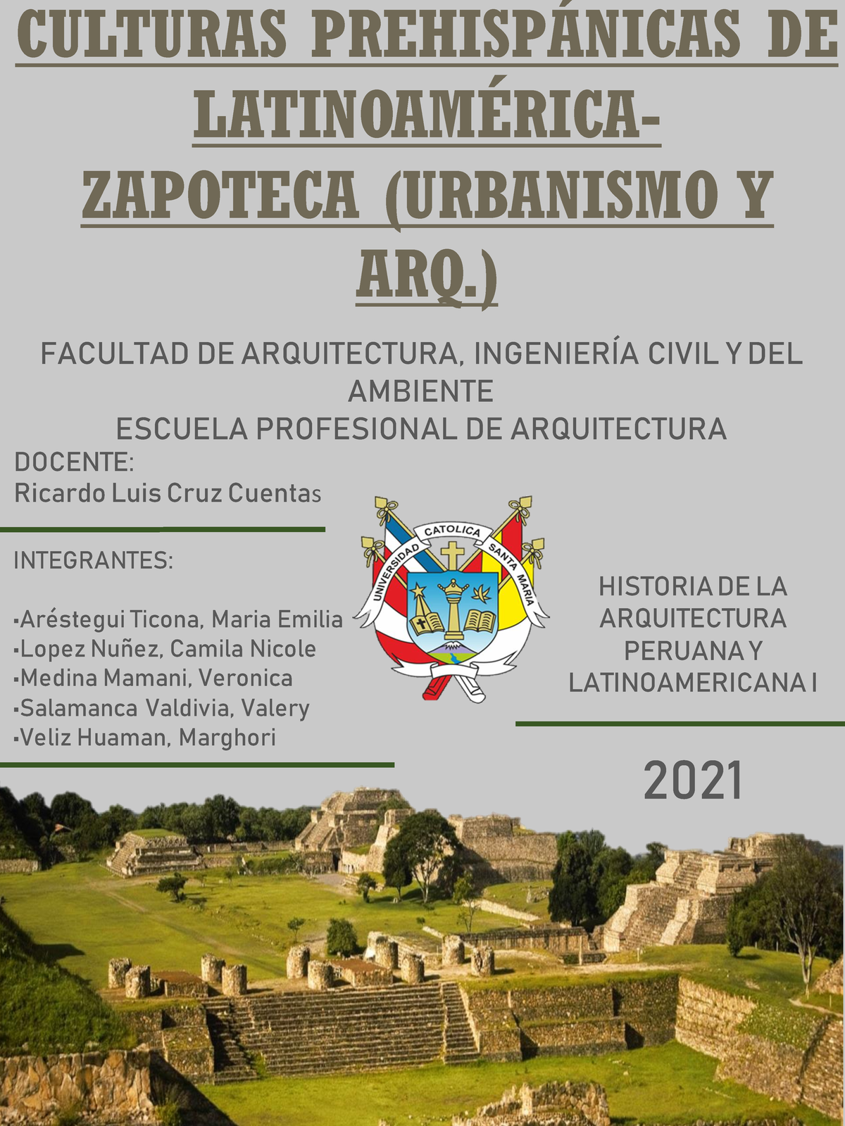 Trabajo+DE+ Historia+-+ Zapoteca+1+ - CULTURAS PREHISP¡NICAS DE ...