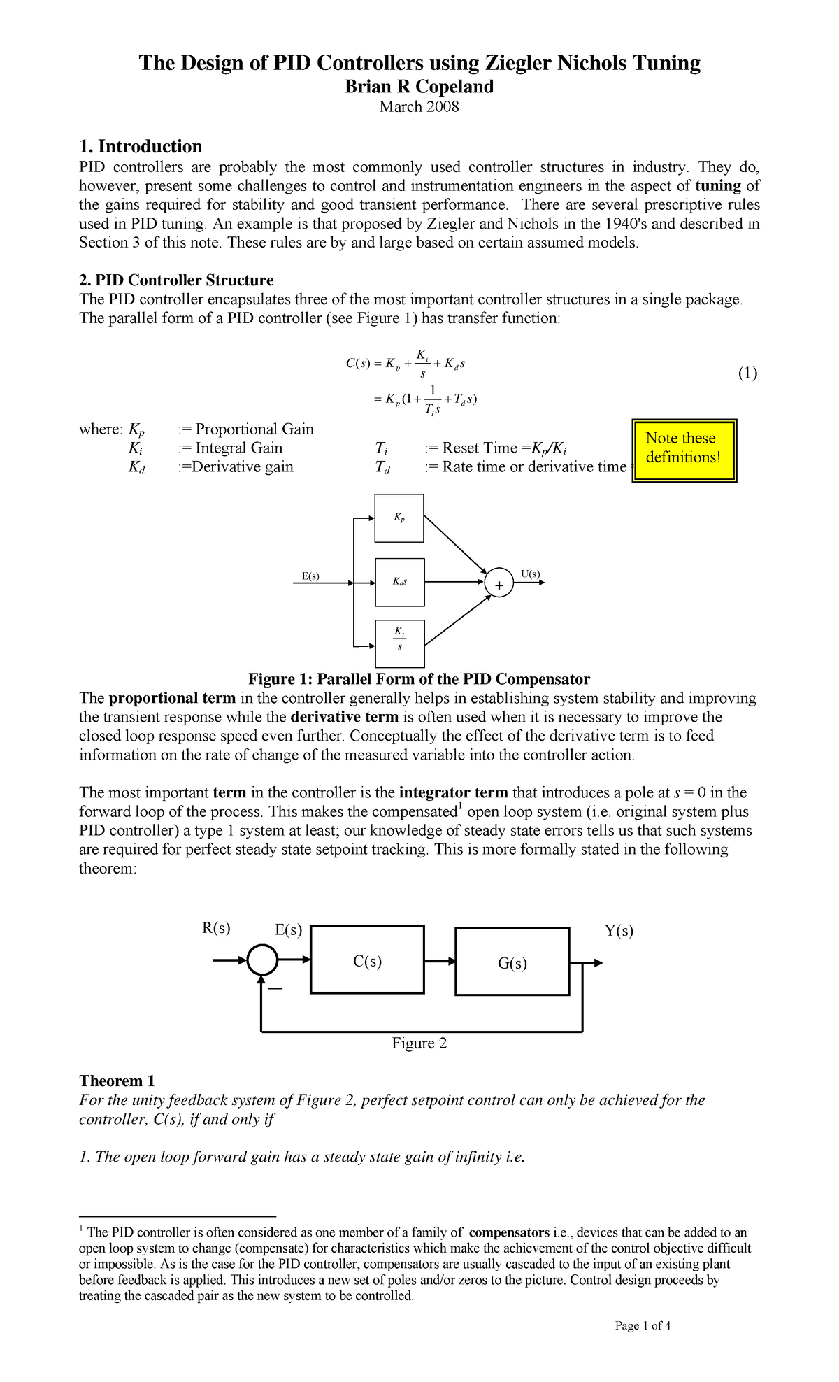 Ziegler Nichols - GDC - The Design of PID Controllers using Ziegler ...