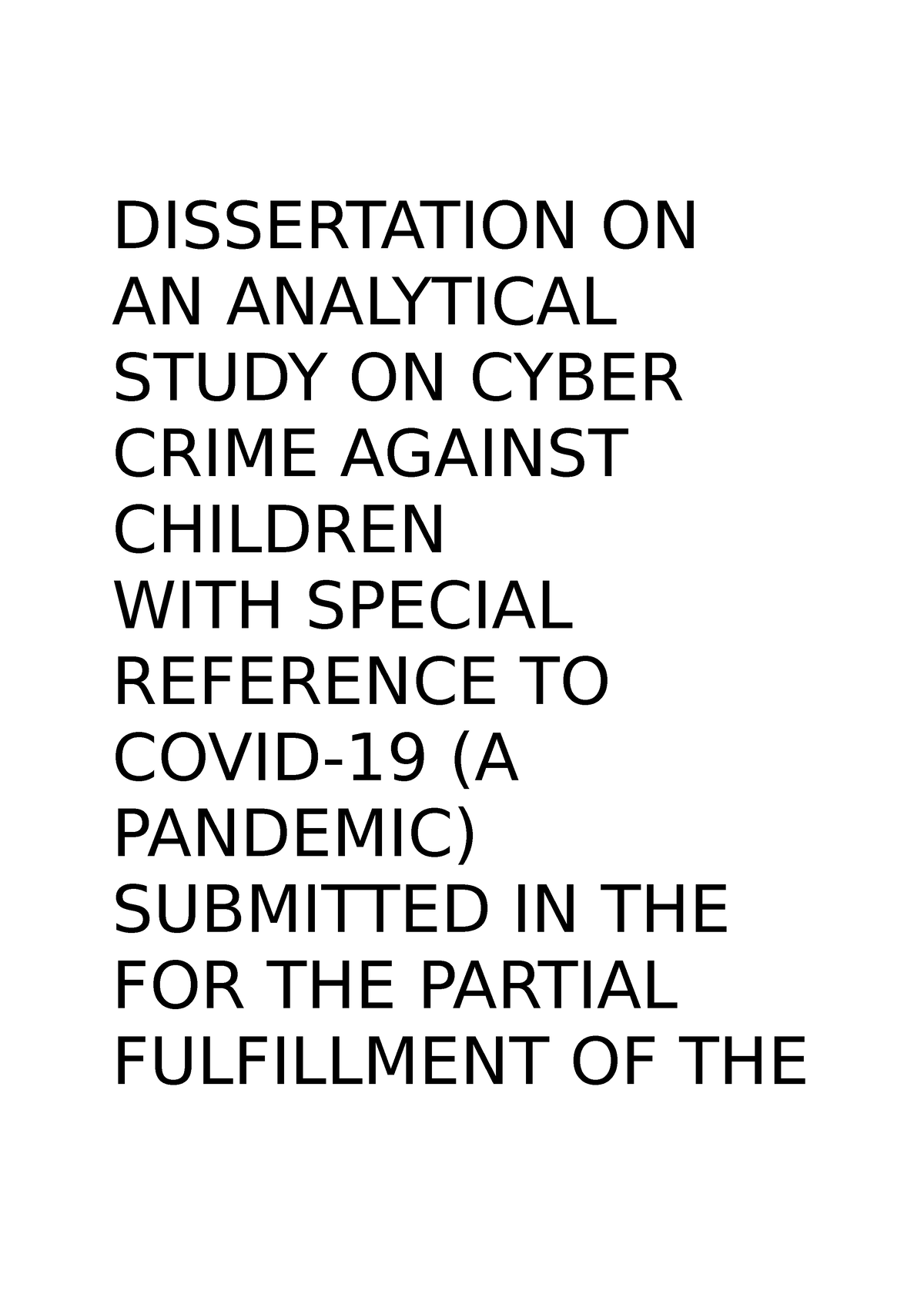 cyber crime dissertation titles