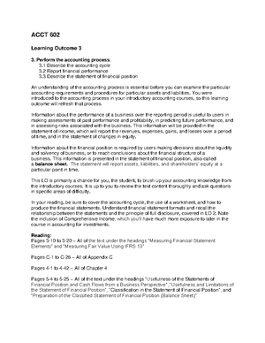 ACCT 602 LO 2 Notes - note - ACCT 602 Learning Outcome 2 Describe the ...