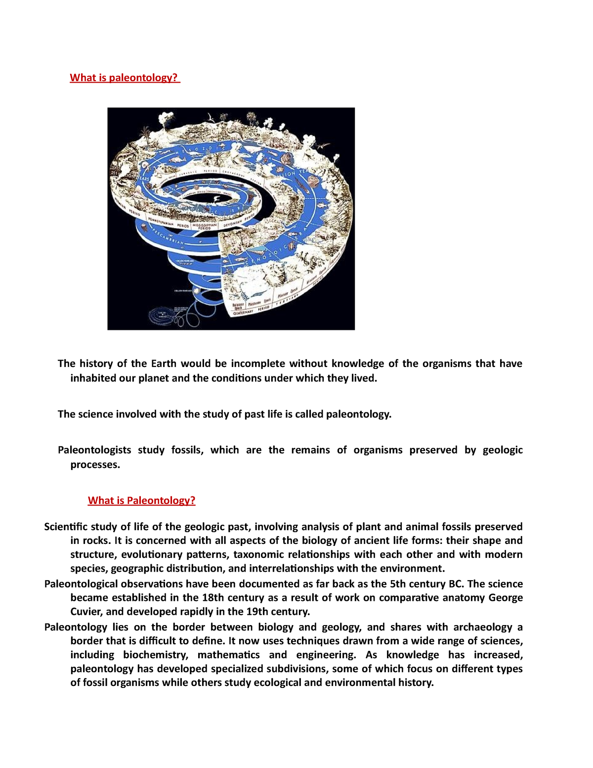 paleontology-notes-what-is-paleontology-the-history-of-the-earth