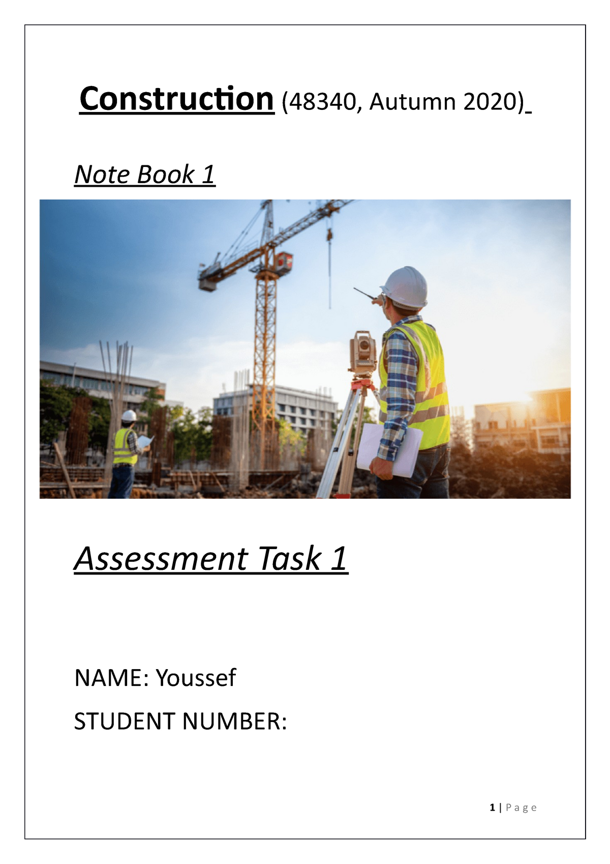 construction assignments for students