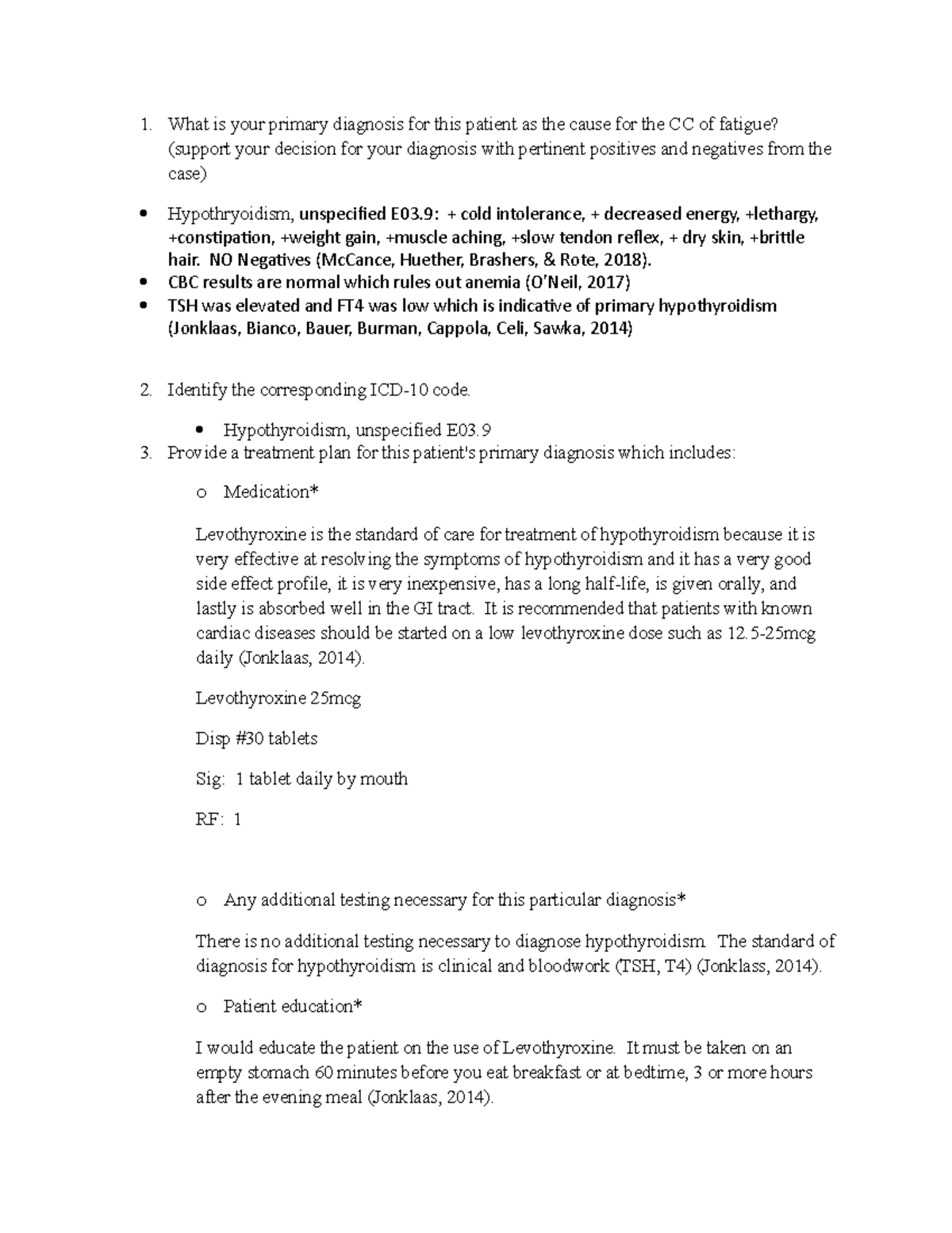 Nr511 Week 6 Discussion Part 2 - What Is Your Primary Diagnosis For ...