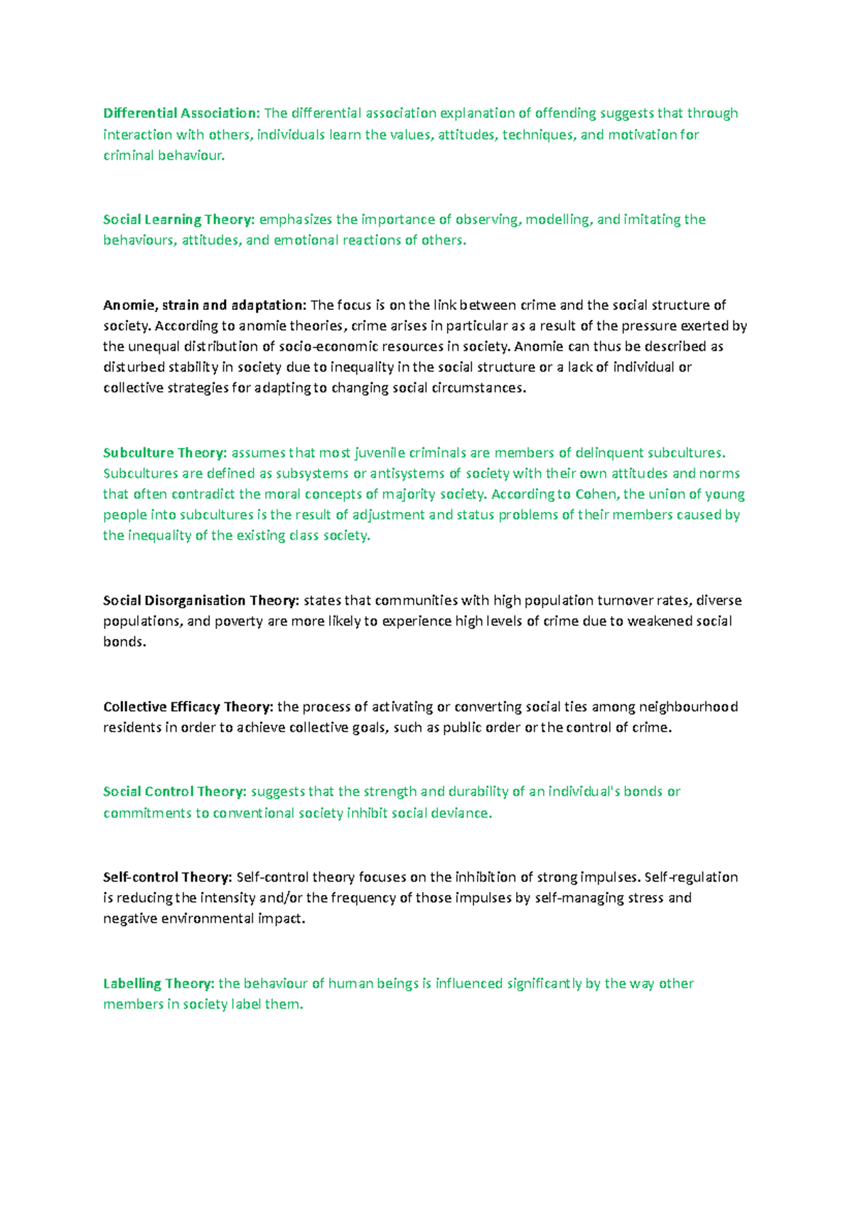 Criminology Theories Differential Association The differential