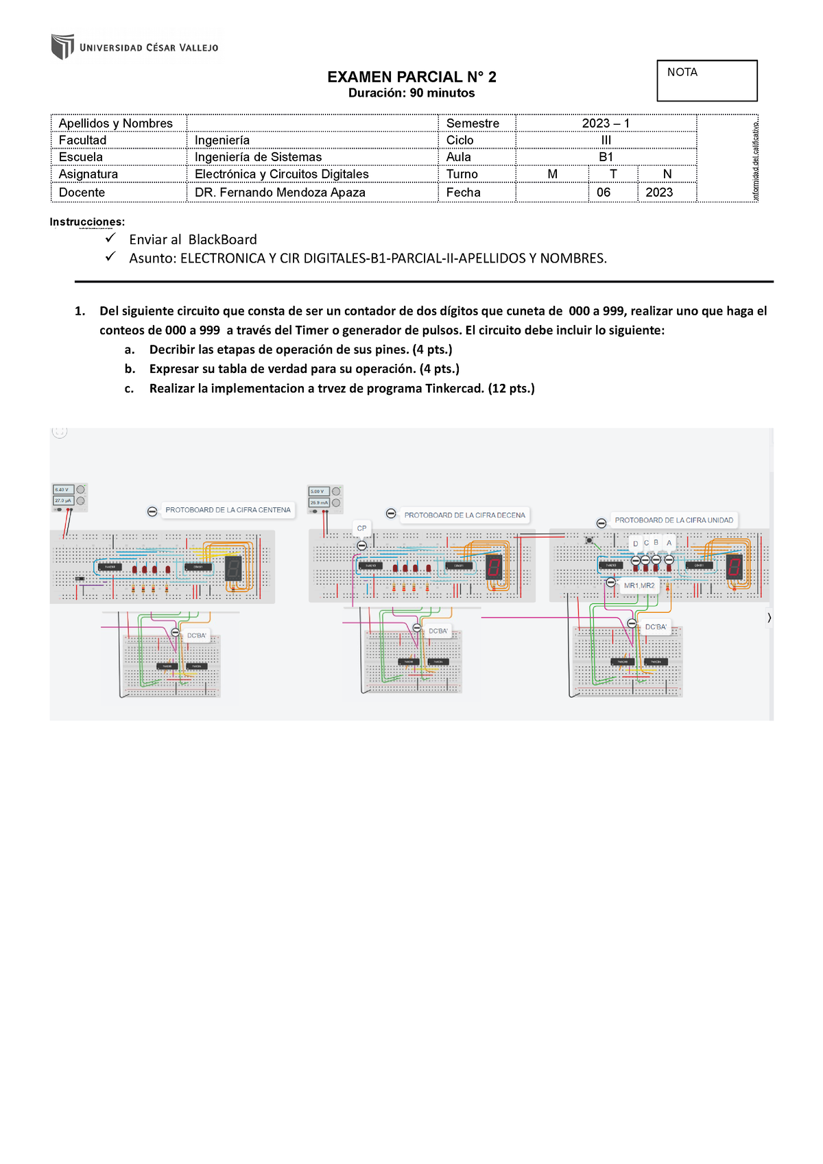 III-B1- Electrónica Y Circuitos Digitales- Parcial II - EXAMEN PARCIAL ...