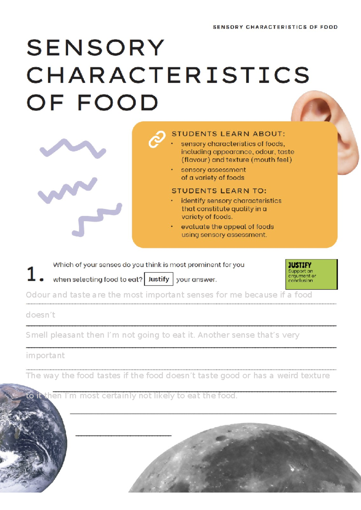 Sensory Characteristics of Food - Odour and taste are the most ...