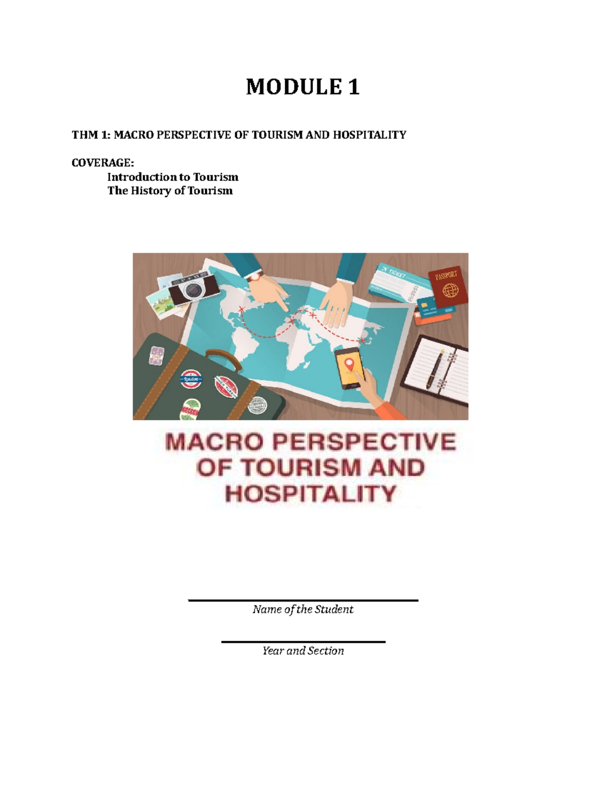 Module 1-THM 1 - Introduction To Macro Perspective Of Tourism And ...