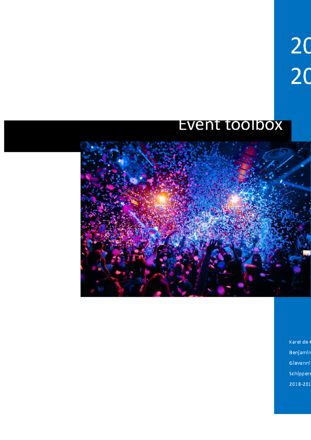 Event toolbox Nieuw - Cijfer: 14/20 - 20 20 Event toolbox Karel de G ...
