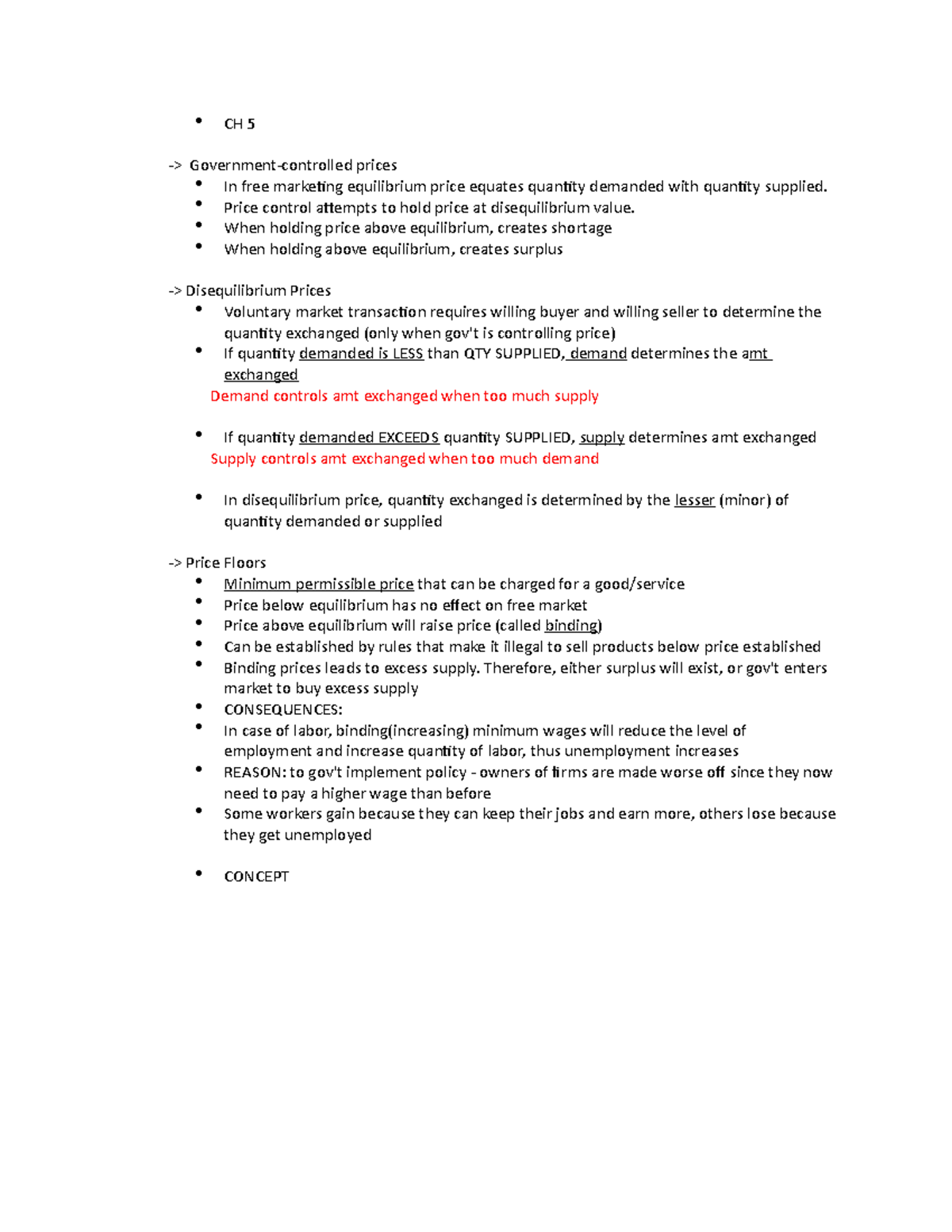 ECON Midterm 2 - Lecture notes 2,5,7,8,9 - CH 5 -> Government ...