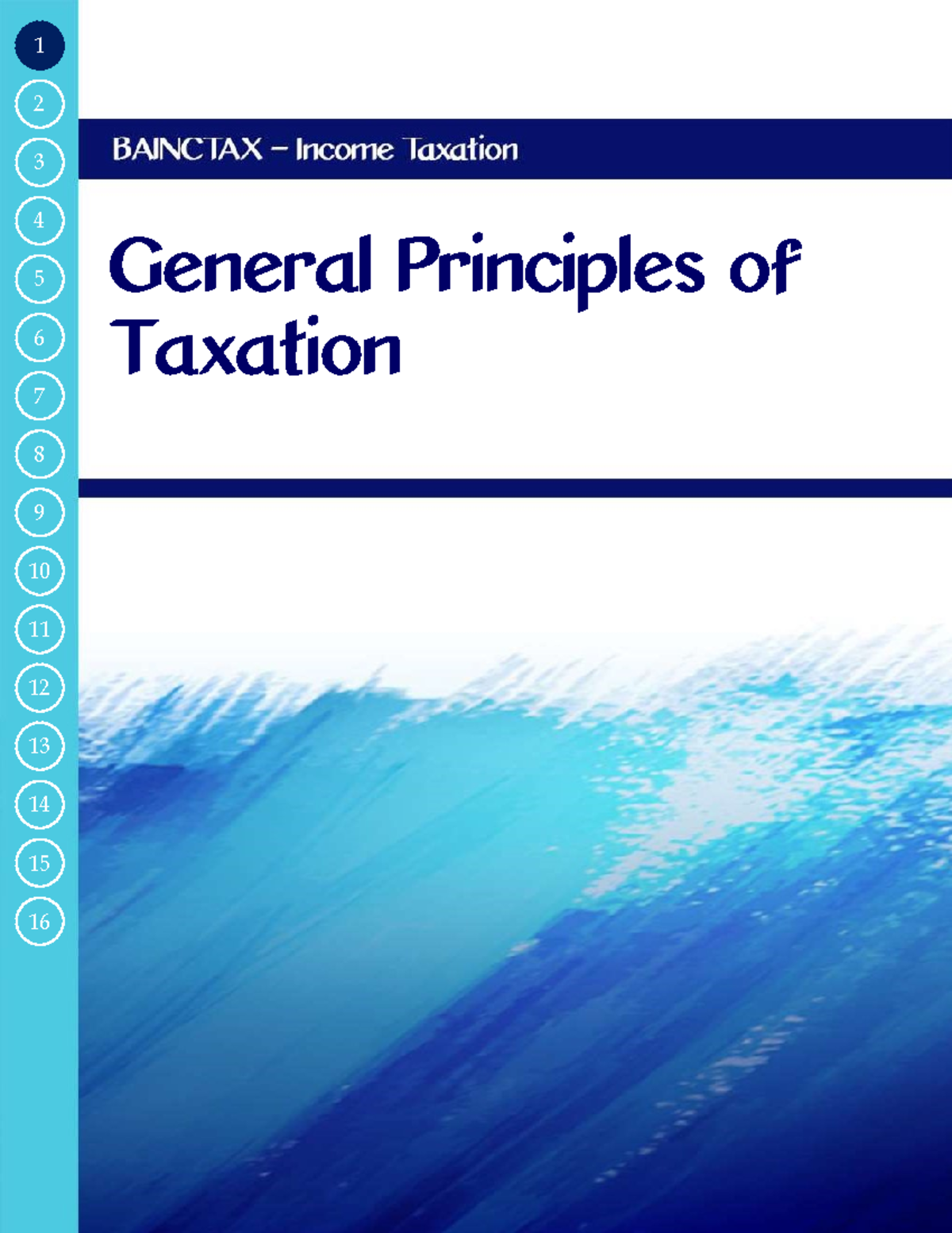 Module 01 - General Principles Of Taxation - LEARNING OUTCOMES At The ...