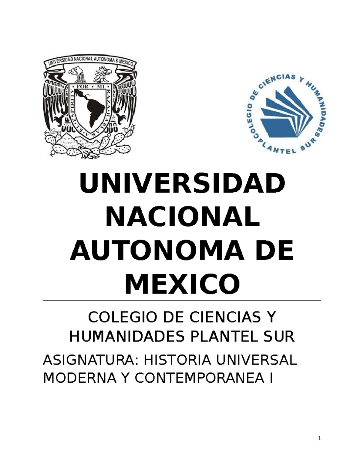 Universidad Nacional Autonoma De Mexic 2 Universidad Nacional Autonoma De Mexico Colegio De