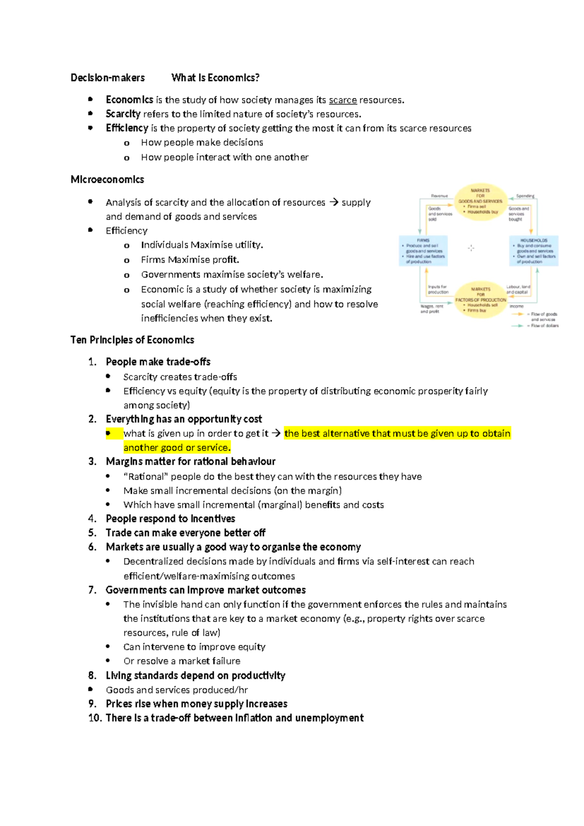 Lecture Notes - Decision-makers What is Economics? Economics is the ...