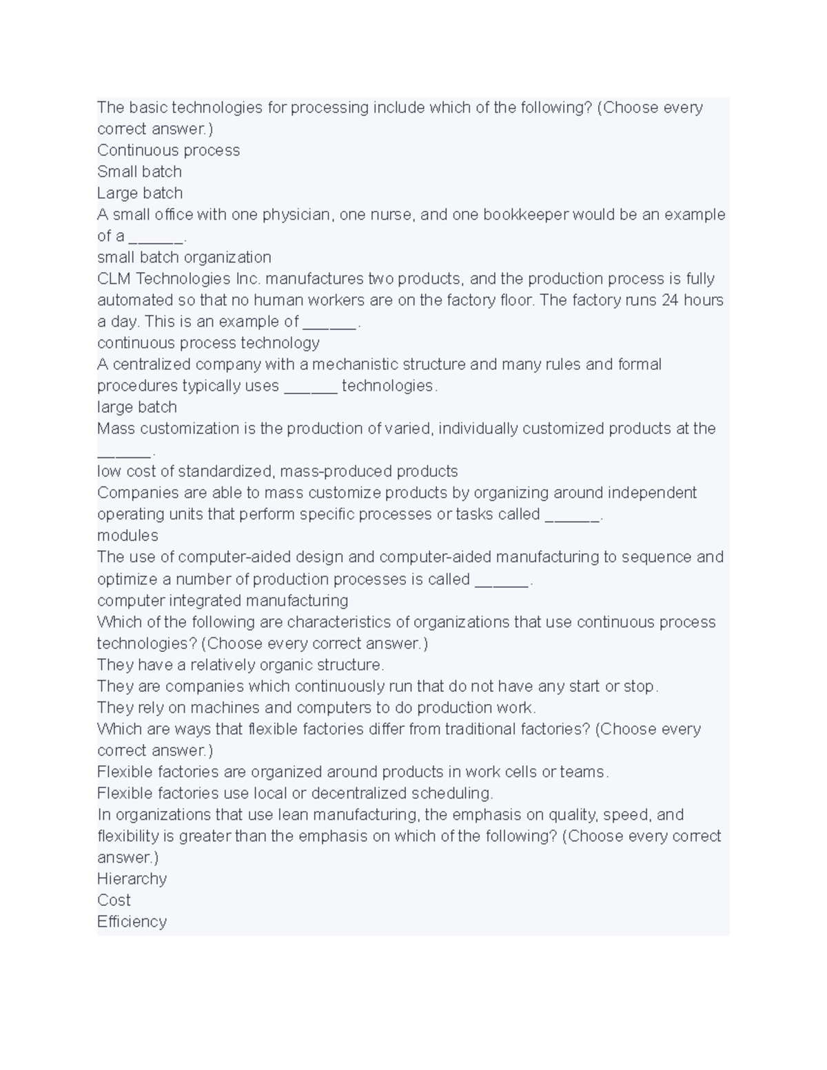 BUSI 310 (14) - Lecture Notes - The basic technologies for processing ...