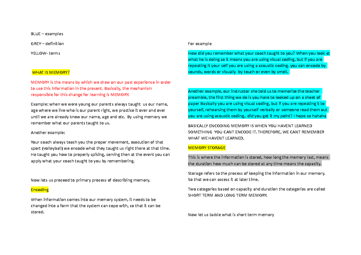 Sirrrr gharizzz - note - BLUE – examples GREY – definition YELLOW ...