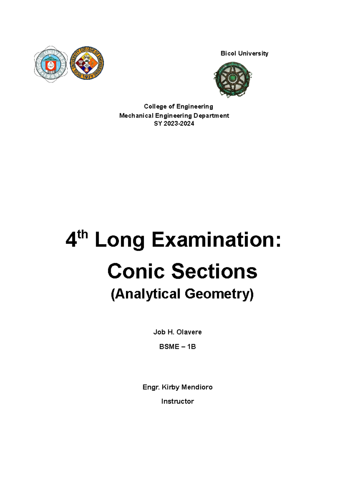 MATH 10 4th LE - Notes on Math 10 - Bicol University College of ...