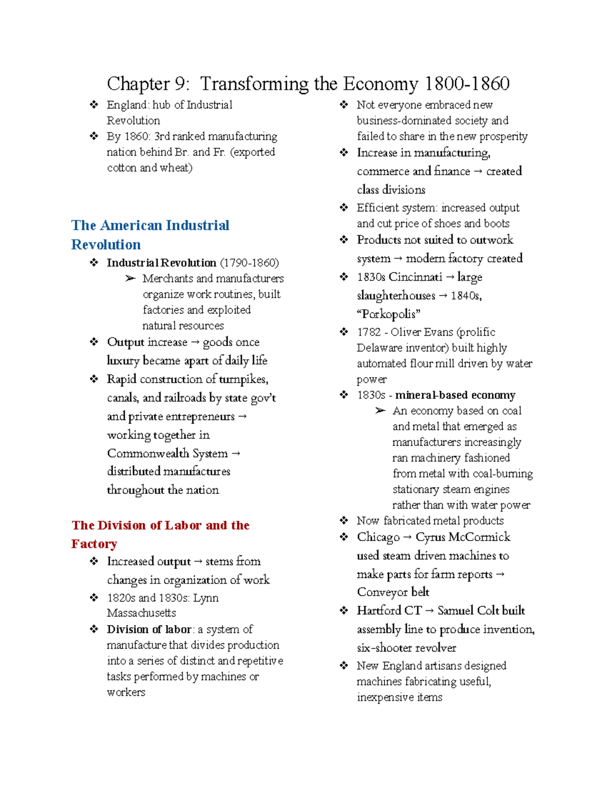 Apush Chapter 9 Notes From America s History For The AP 8th Edition 
