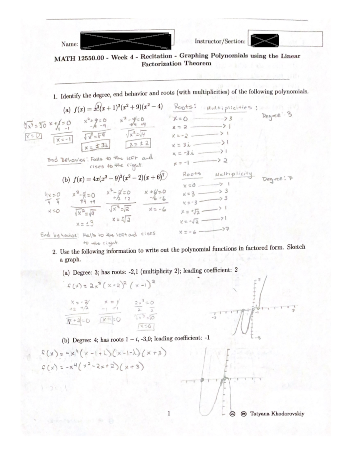 Math 12500.00 (Precalculus) Recitation Week 4 - MATH 125 - Studocu