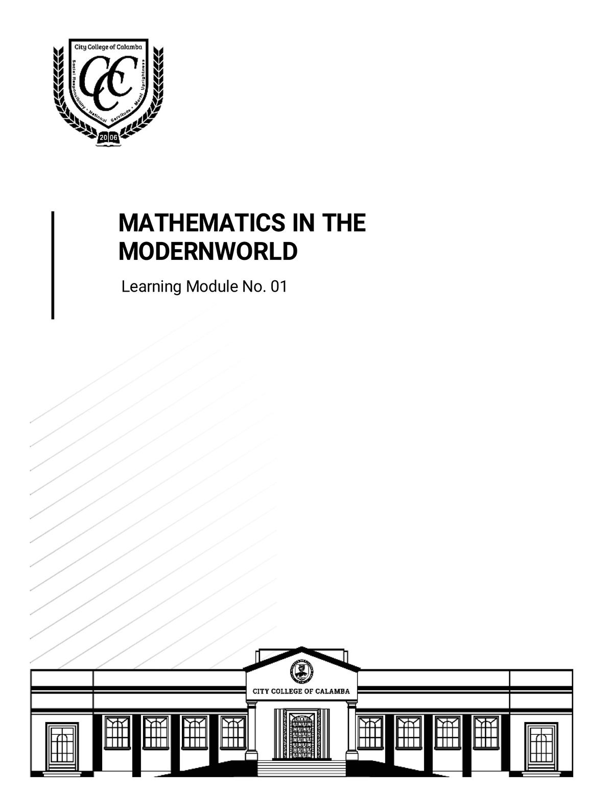 MMW Lesson 2 - WORLD Learning Module No. 01 Lesson 2: MATHEMATICAL ...