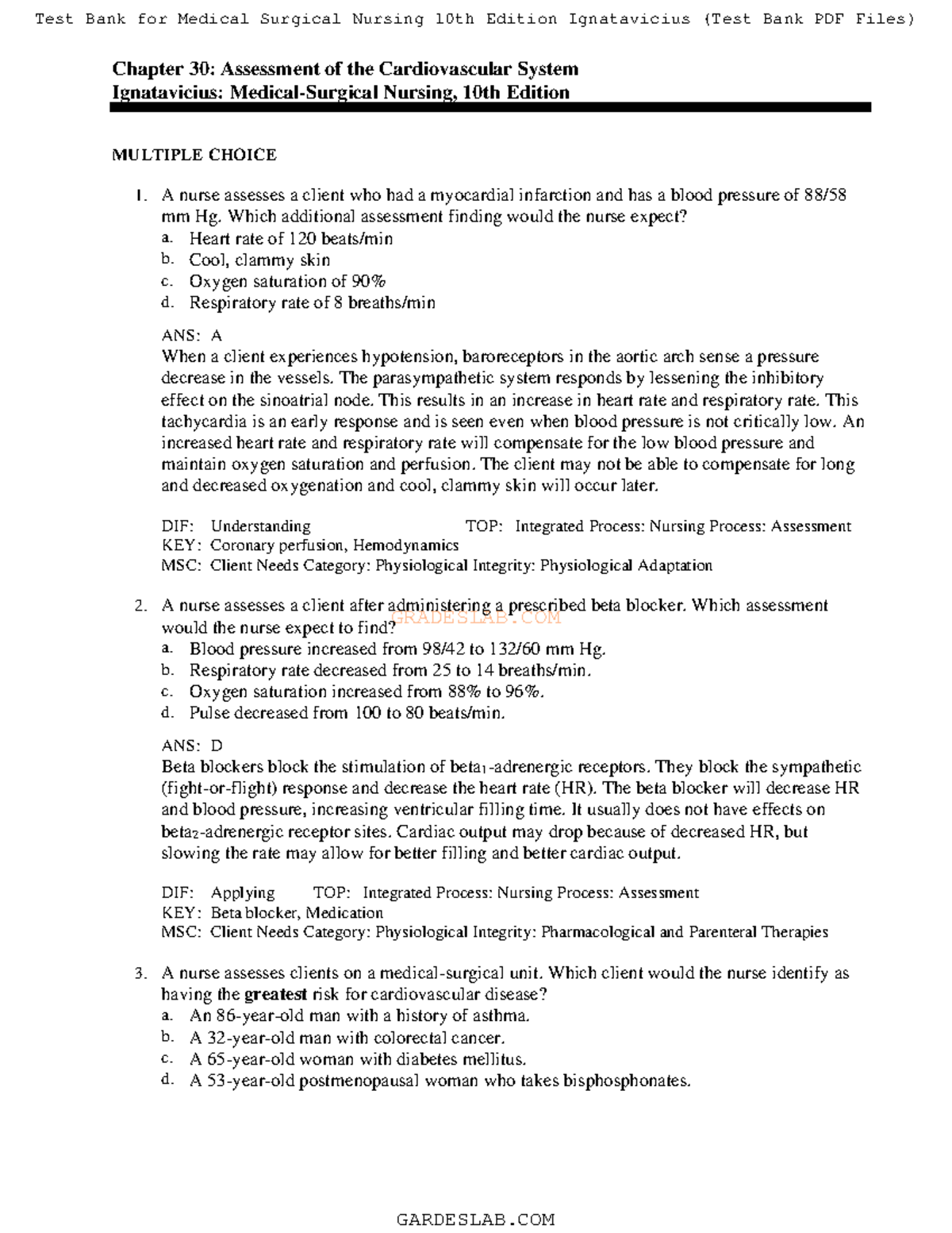 Chapter 30 Notes - G R A D E S L A B. C O M Chapter 30: Assessment Of ...